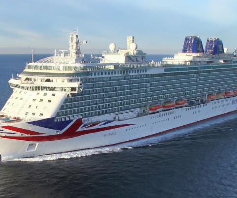 P&O Cruises ship Britannia pictured at sea