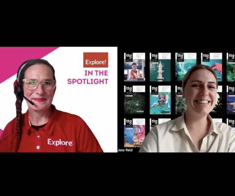 Screen shot of Philippa Baines and Jessica Reid smiling at camera