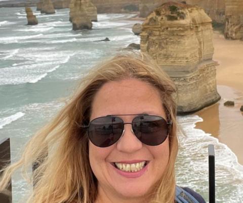 Alex Maxwell-Clarke selfie at the 12 Apostles