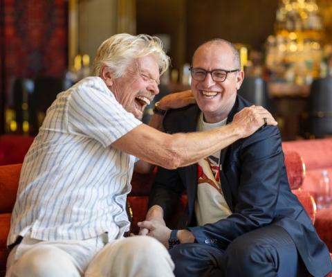 Shai Weiss pictured with Virgin Atlantic founder Sir Richard Branson