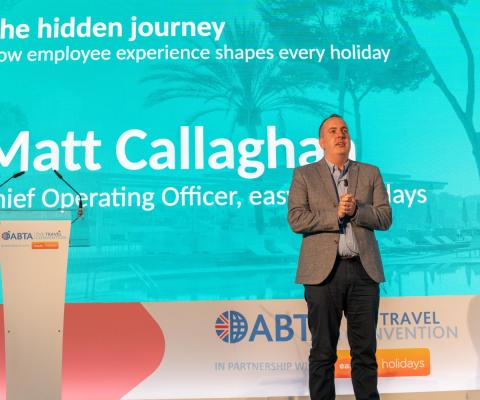 Matt Callaghan addressed delegates on how employee experience shapes people's holidays