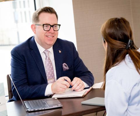 Luxury travel supplier meeting with a travel advisor