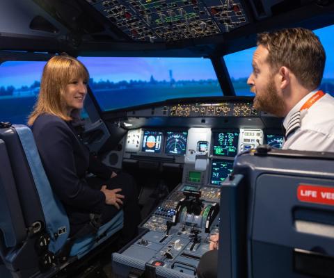 Chancellor Rachel Reeves recently visited the easyJet CAE Simulator Centre at Gatwick airport