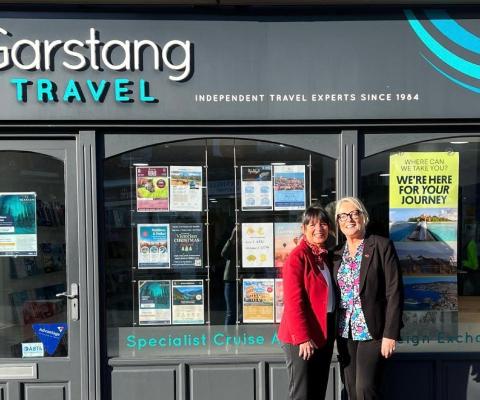 Garstang Travel's Nicole Eaves (right) pictured with Althams Travel MD Sandra McAllister
