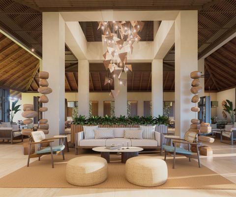 The Lobby area at Hyatt Vivid Punta Cana