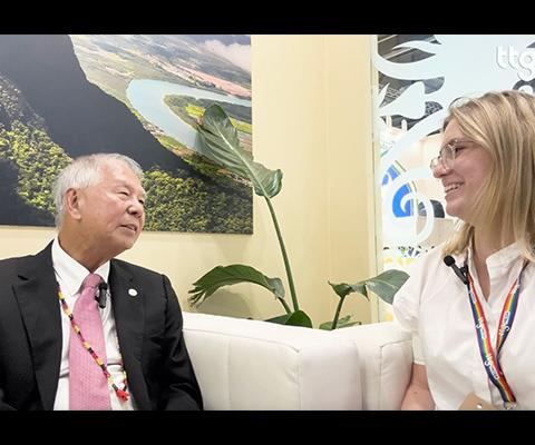 Sarawak minister being interviewed by TTG journalist