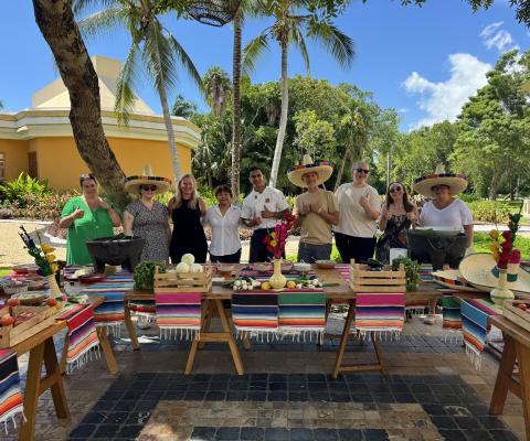 TTG Sustainable Travel Ambassadors took a cooking class at Iberostar Selection Paraiso Maya Suites in Mexico