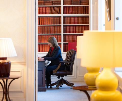 Chancellor Rachel Reeves reviews her speech ahead of the Autumn Statement