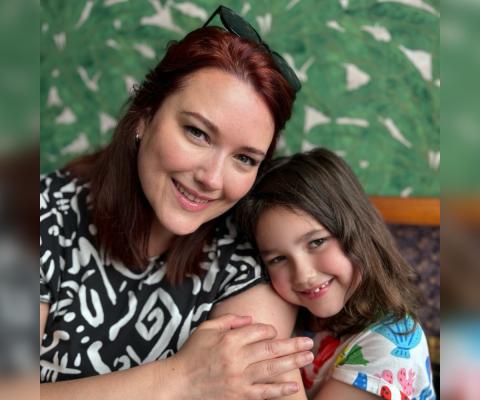 Bebe King pictured right with mum Lauren