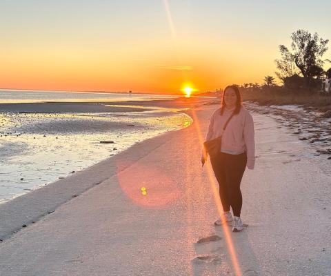 Natalie Sexton on the beach in the Bradenton Area