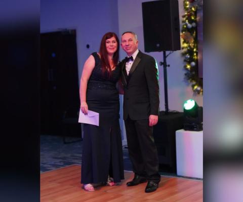 Emma Lawson, winner of the NJT Spirit Award with Not Just Travel co-founder Steve Witt