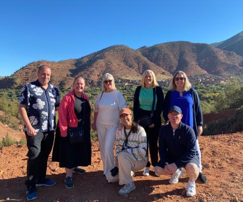 The agents visited the Atlas Mountains as part of the trip