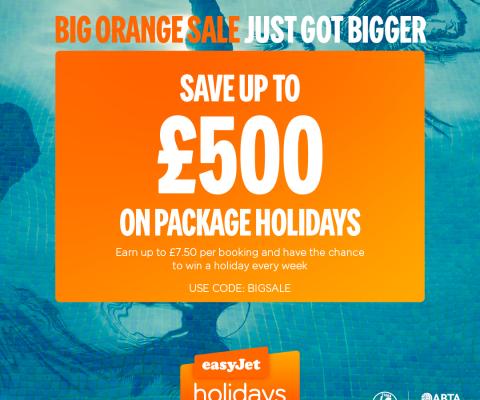 Save up to £500 on package holidays
