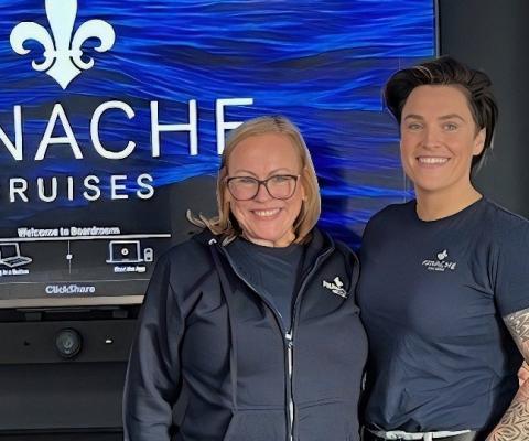 Wendi Hardy (left) pictured with Anna Perrott