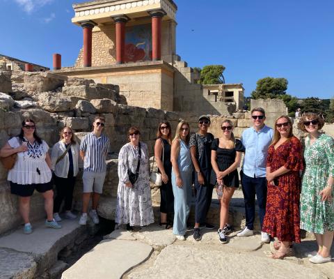 The TTG Sustainable Travel Ambassadors explore Knossos Palace in Crete