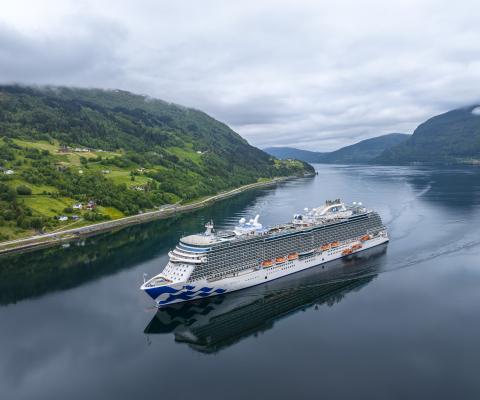 Sky Princess cruise ship in Norway