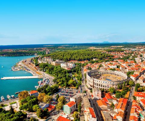 Pula in Croatia (pictured) is one of the three exclusive new routes