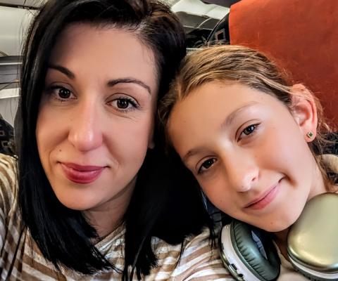 Maria Petkova pictured with daughter Kalina