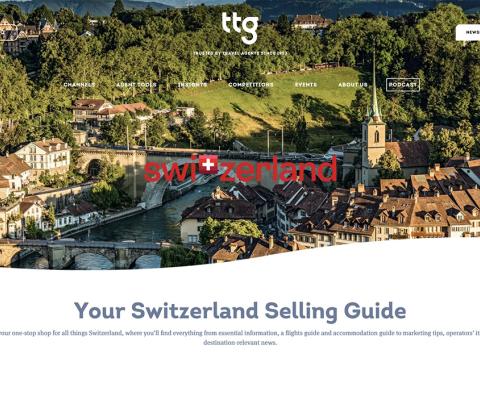 Screenshot of Switzerland Selling Guide website page on ttgmedia.com