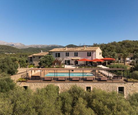 A rustic farmhouse in the Mallorcan countryside 