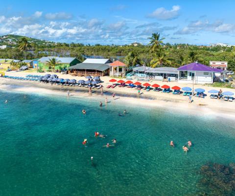 Beachfront resort in St Kitts, the Caribbean