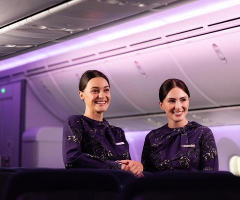 Air New Zealand crew onboard