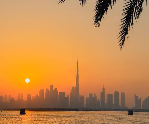 Sunset over Dubai
