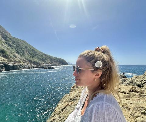 Jennifer Morris at Partington Cove, Monterey County