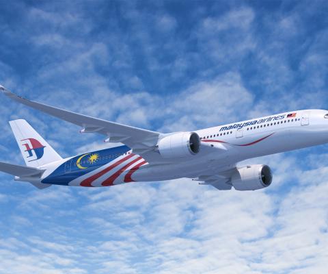 Malaysia Airlines - A350-900 aircraft in the air