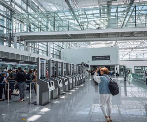 Entry-exit system in Munich Airport
