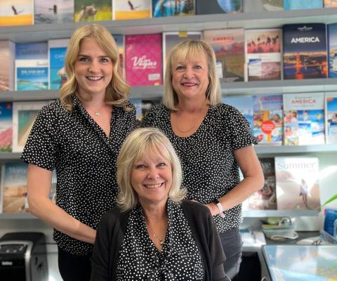 Cheryl, Jessica and Sue at Lancing Travel