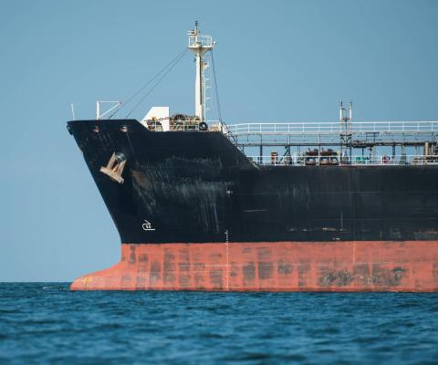 Oil tanker in the Strait of Hormuz