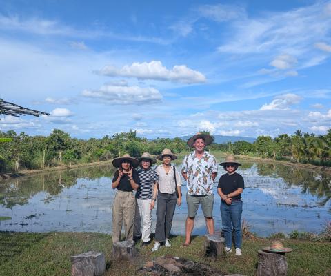 Easia Travel's Spencer Neal with members of the DMC's Thailand and Vietnam team 