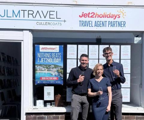 JLM Travel team outside new Cullercoats site