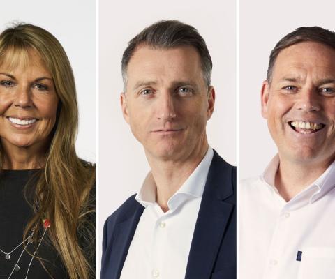 Travel Counsellors' Kirsten Hughes, Jim Eastwood and Matt Harding