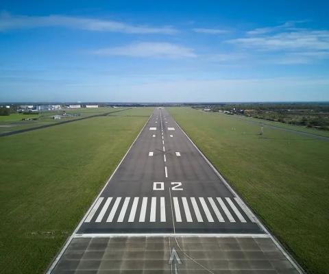 The runway at Doncaster Sheffield airport