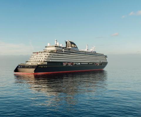 Cruise ship on sea
