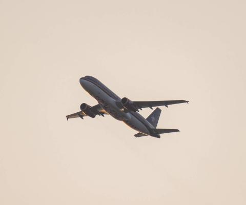 Royal Jordanian Airbus A320-200 taking off from Hamad International Airport Doha Qatar . stock photo