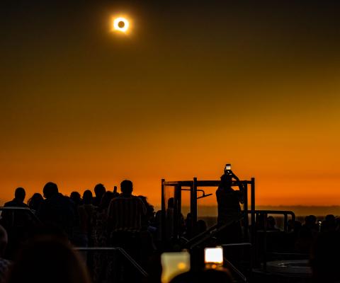 Guests onboard Queen Anne were able to capture the eclipse