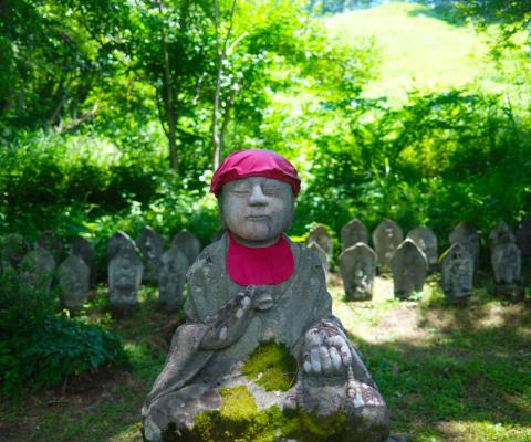 A stone statue found on the Salt Road tour