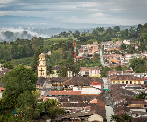 View of Salento town, Colombia