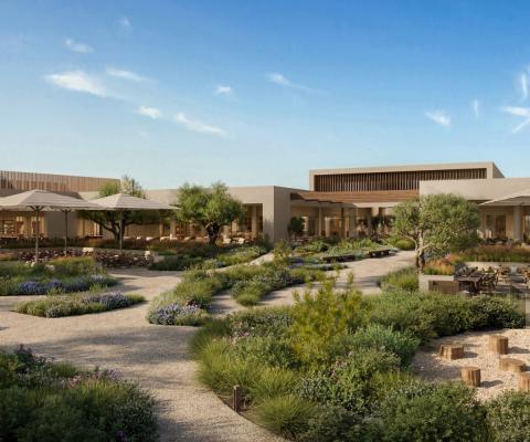 Sandstone hotel resort exterior  