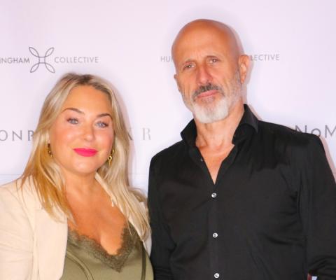 Man and woman smiling