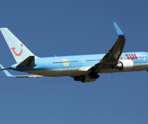 A Tuifly aircraft in flight