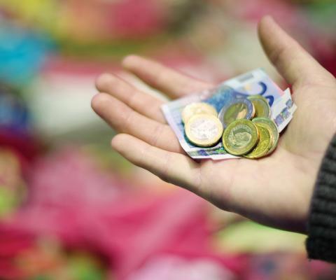 Euros - in hand (stock)