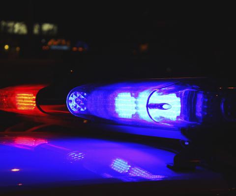 Police car lights (US) (stock)