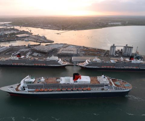 Cunard - Three Queens in Southampton