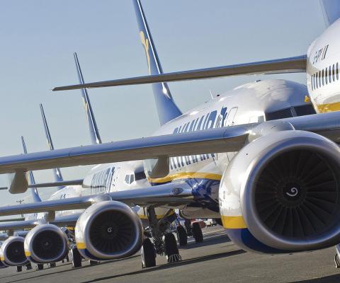 Ryanair aircraft - lined up