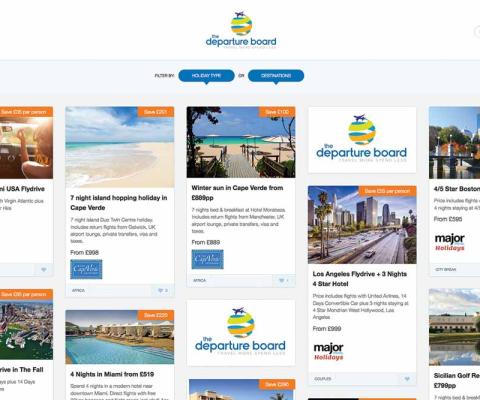 Thedepartureboard.co.uk website screenshot