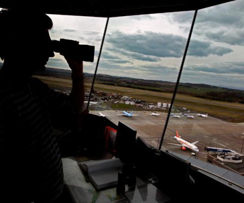 Edinburgh airport, air traffic control